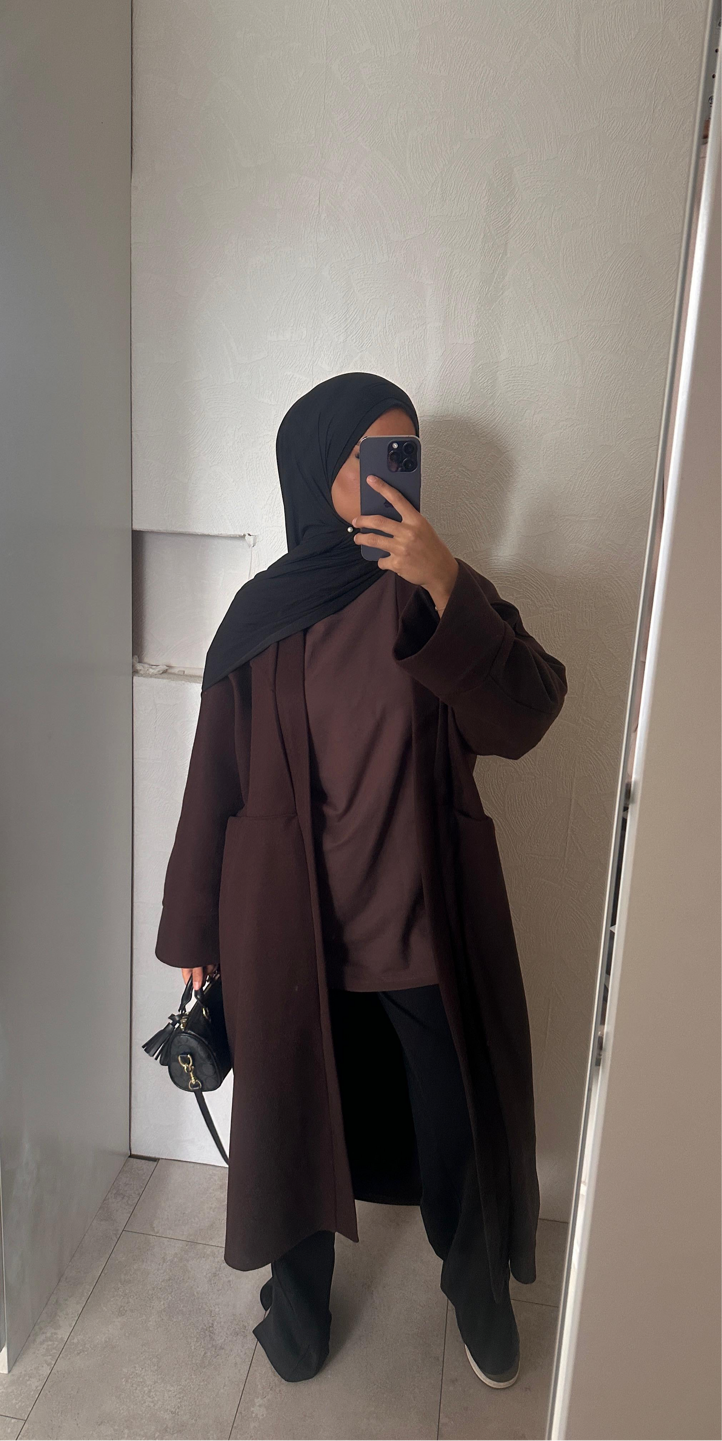 MANTEAU OVERSIZE MARRON