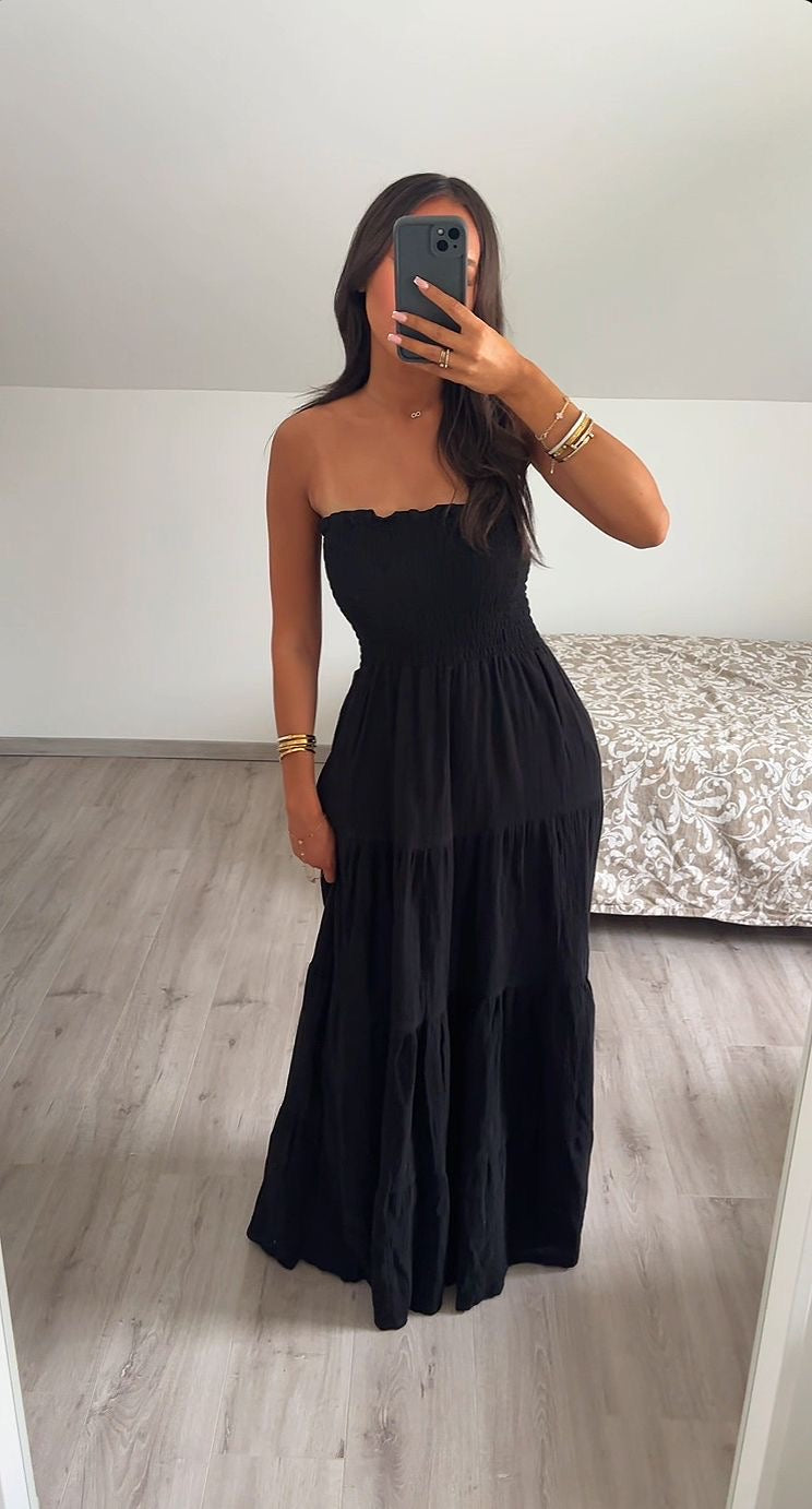 ROBE BUSTIER NOIRE