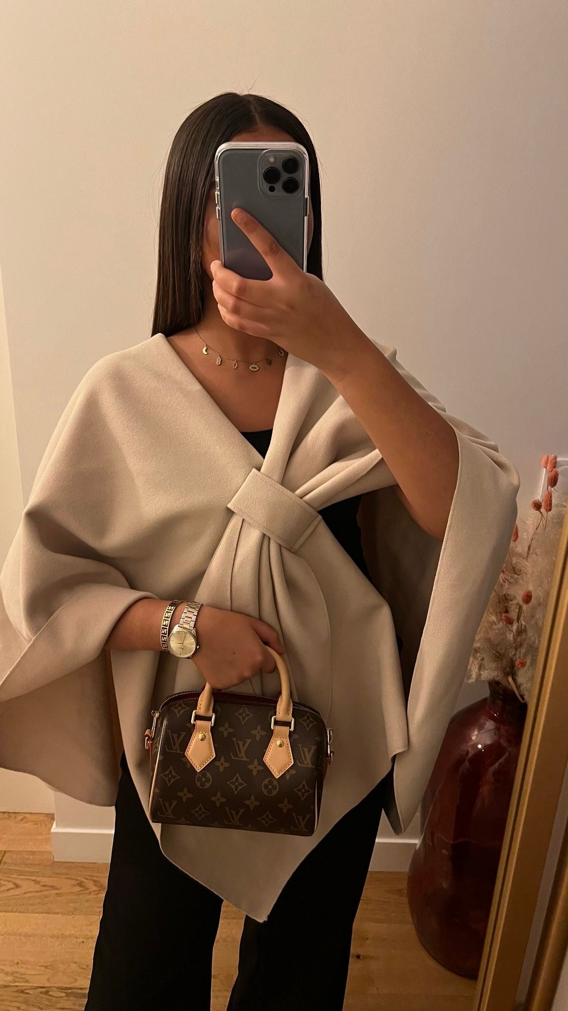PONCHO BEIGE