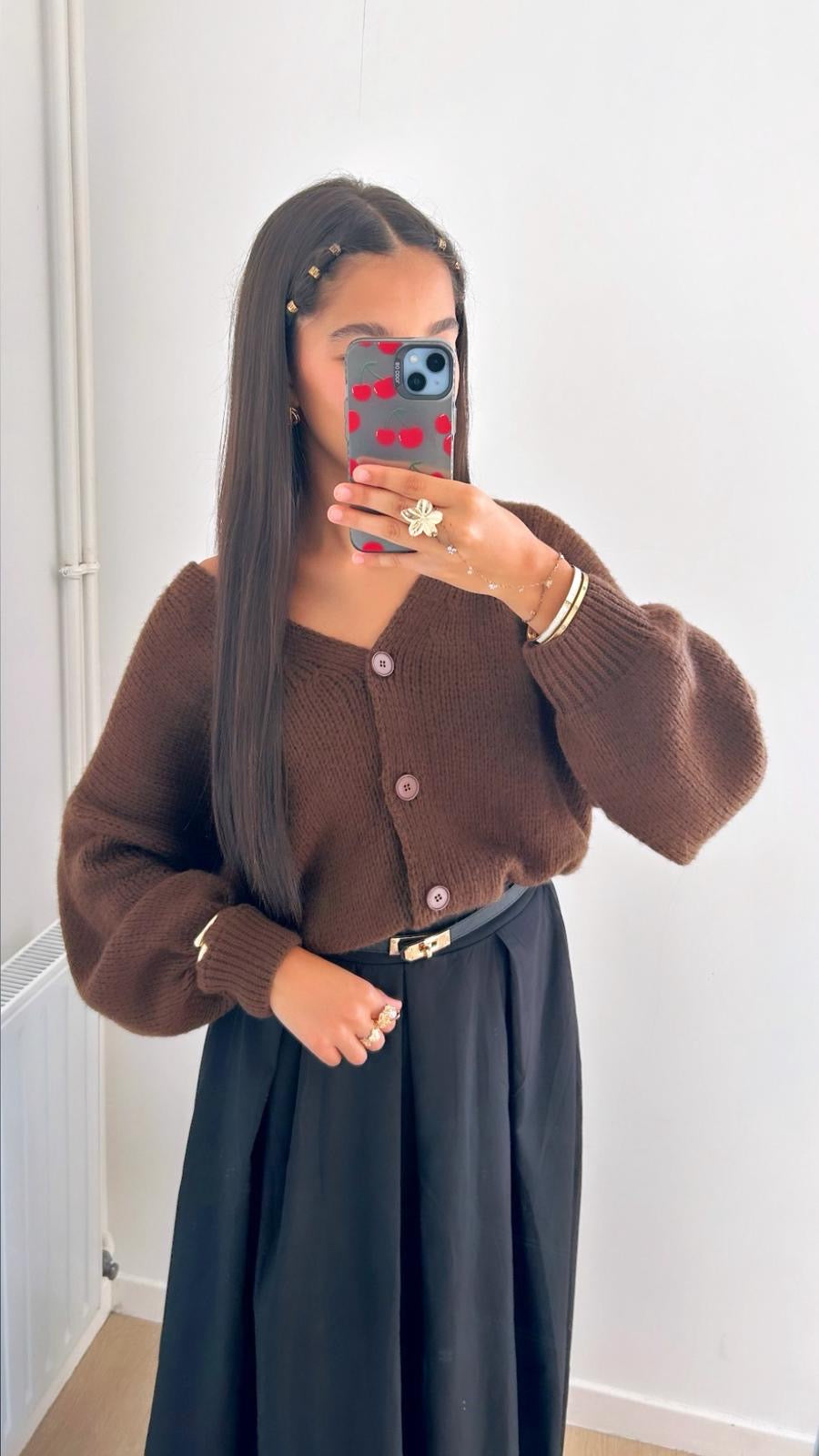 CARDIGAN MARRON