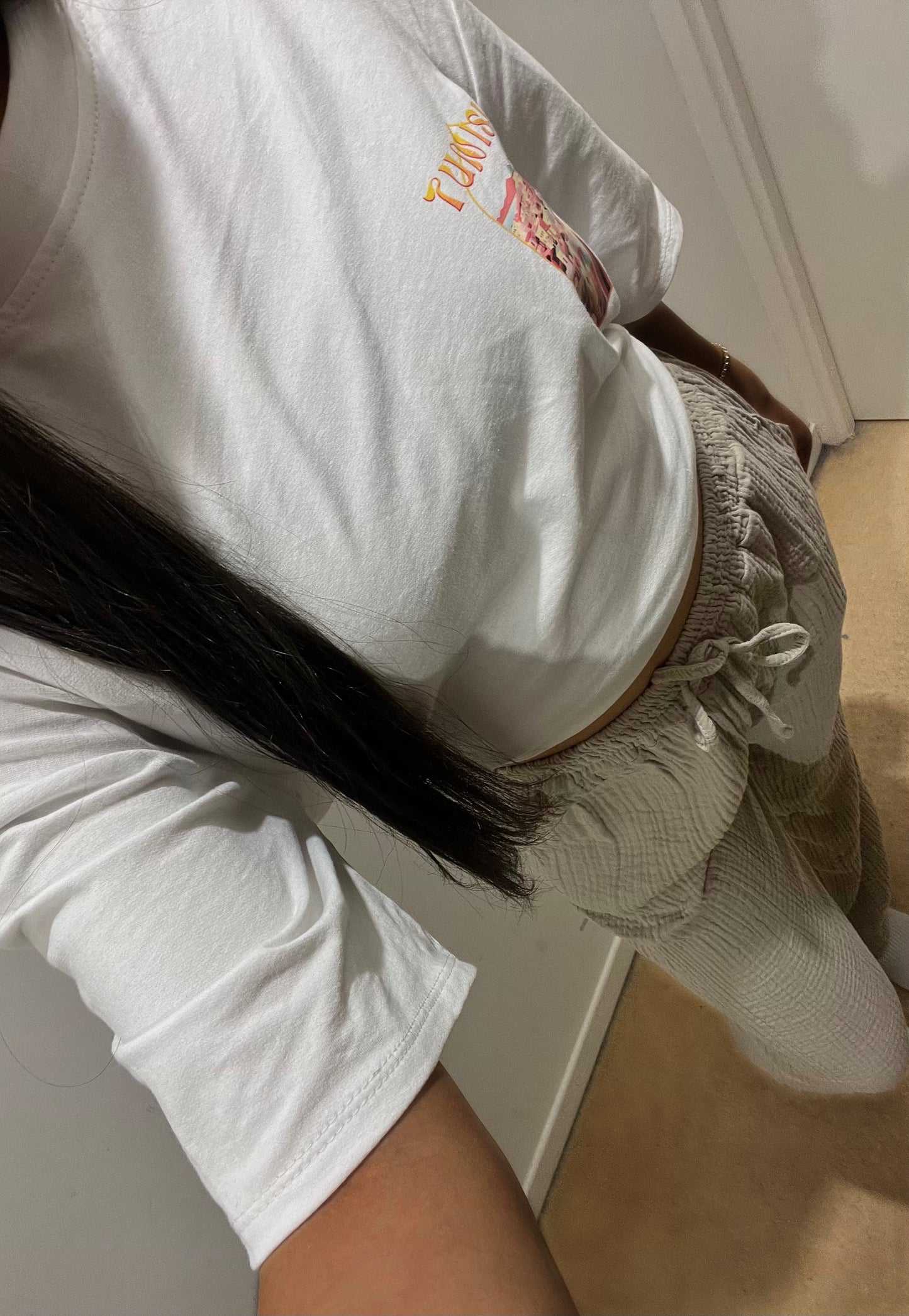 PANTALON GAZ DE COTON TAUPE