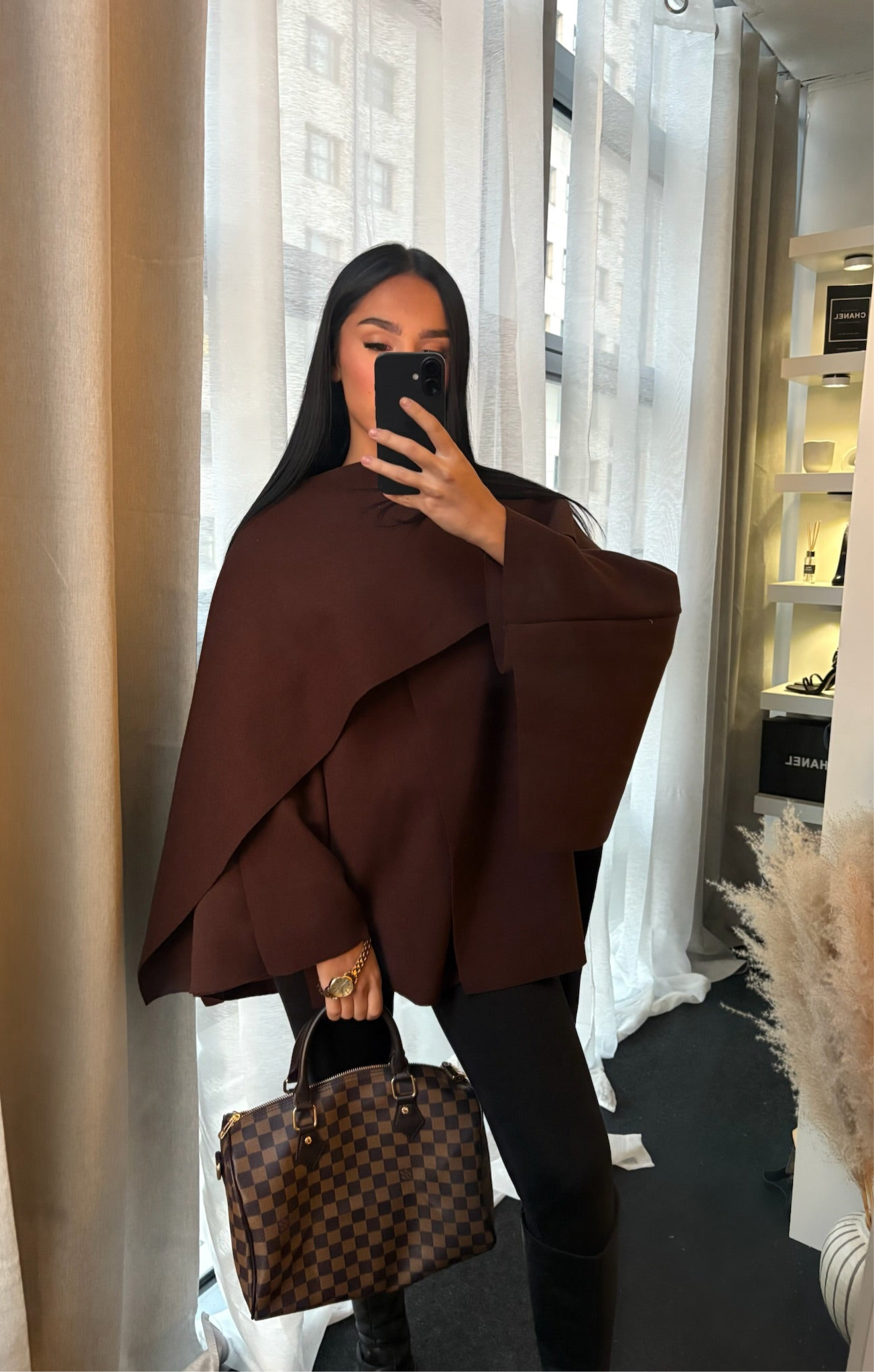 PONCHO CAPE MARRON