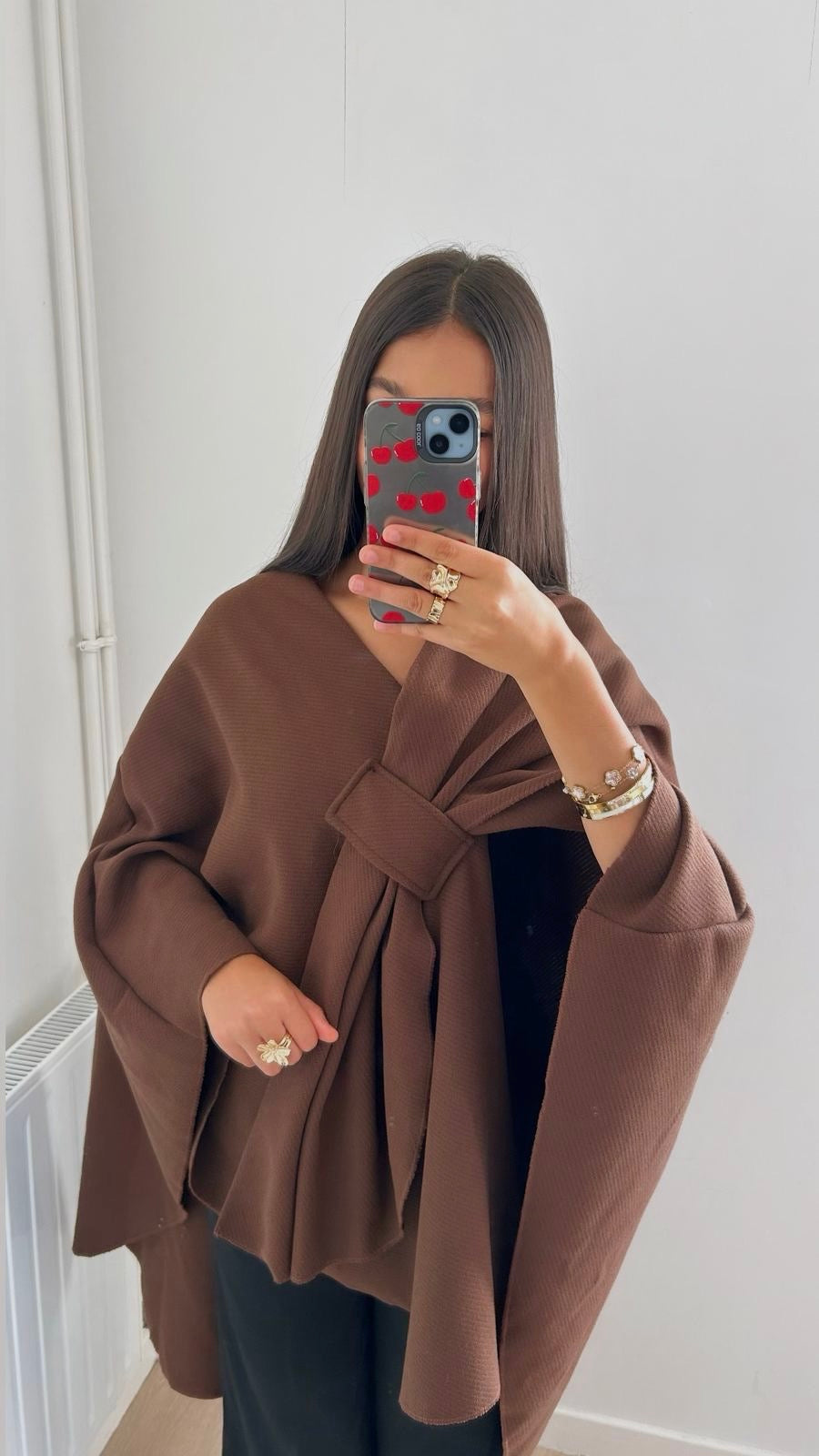 PONCHO MARRON