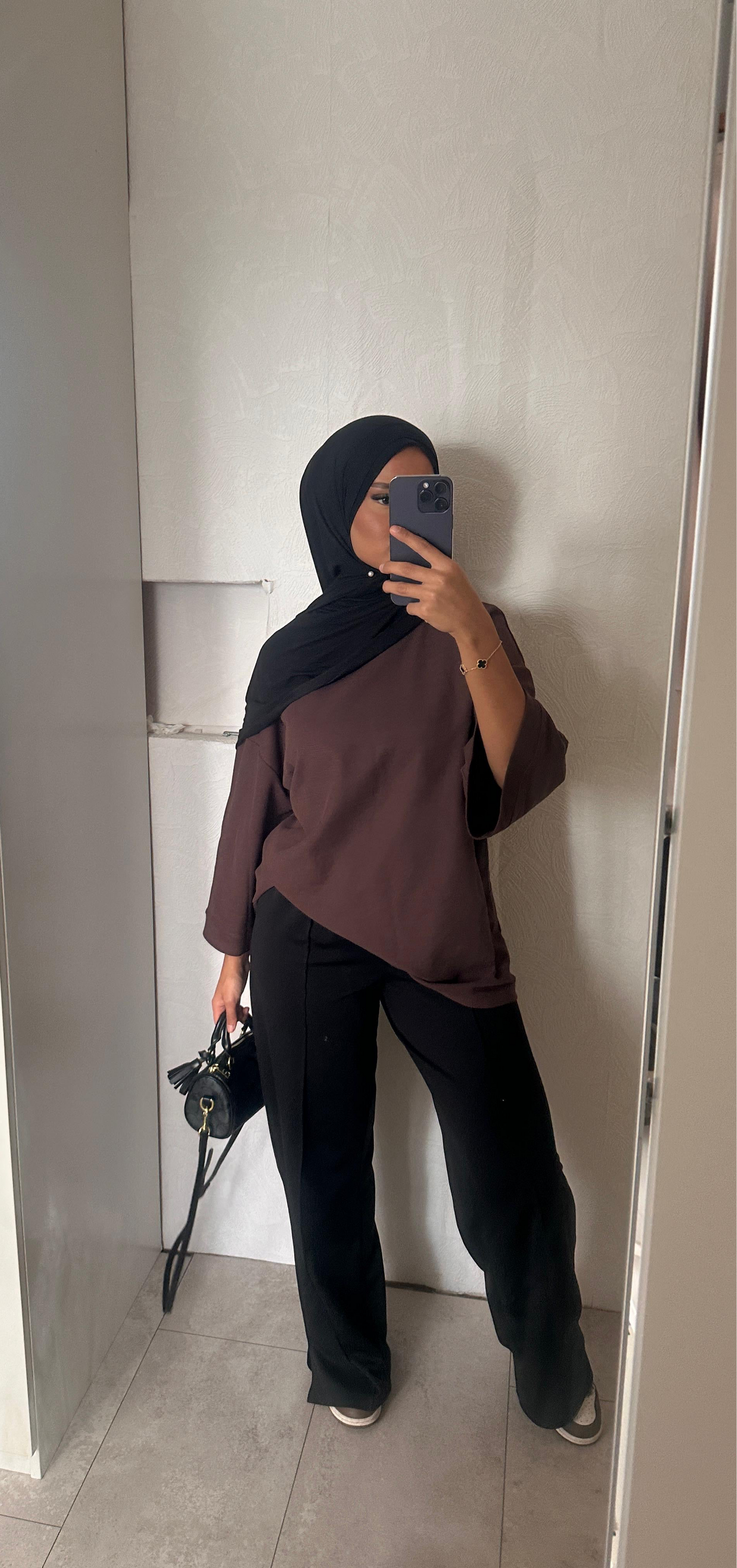 T SHIRT OVERSIZE MARRON
