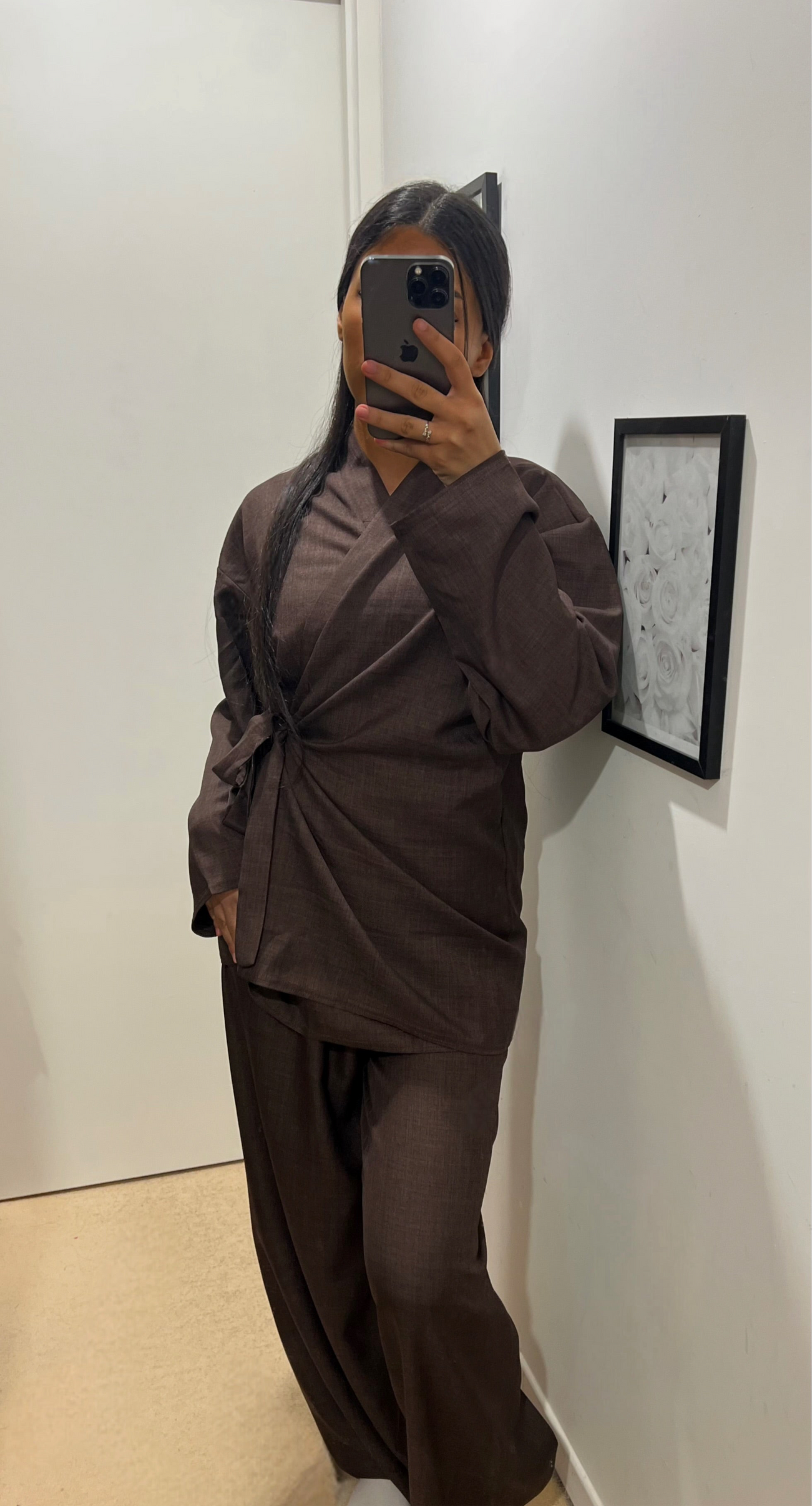 ENSEMBLE KIMONO MARRON