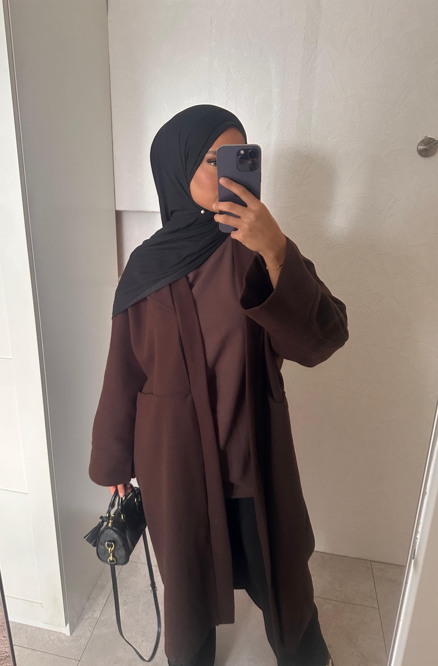 MANTEAU OVERSIZE MARRON
