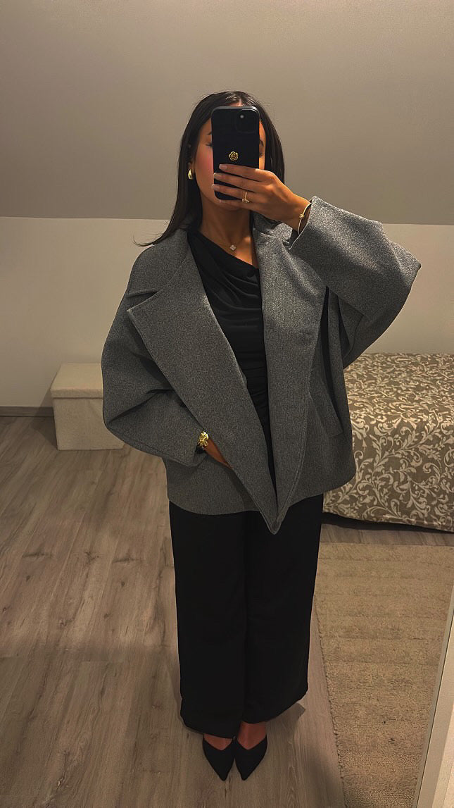 VESTE OVERSIZE GRISE