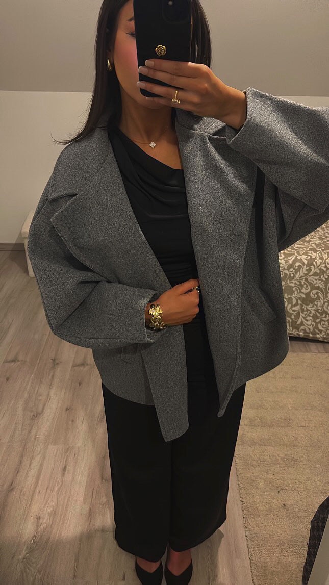 VESTE OVERSIZE GRISE