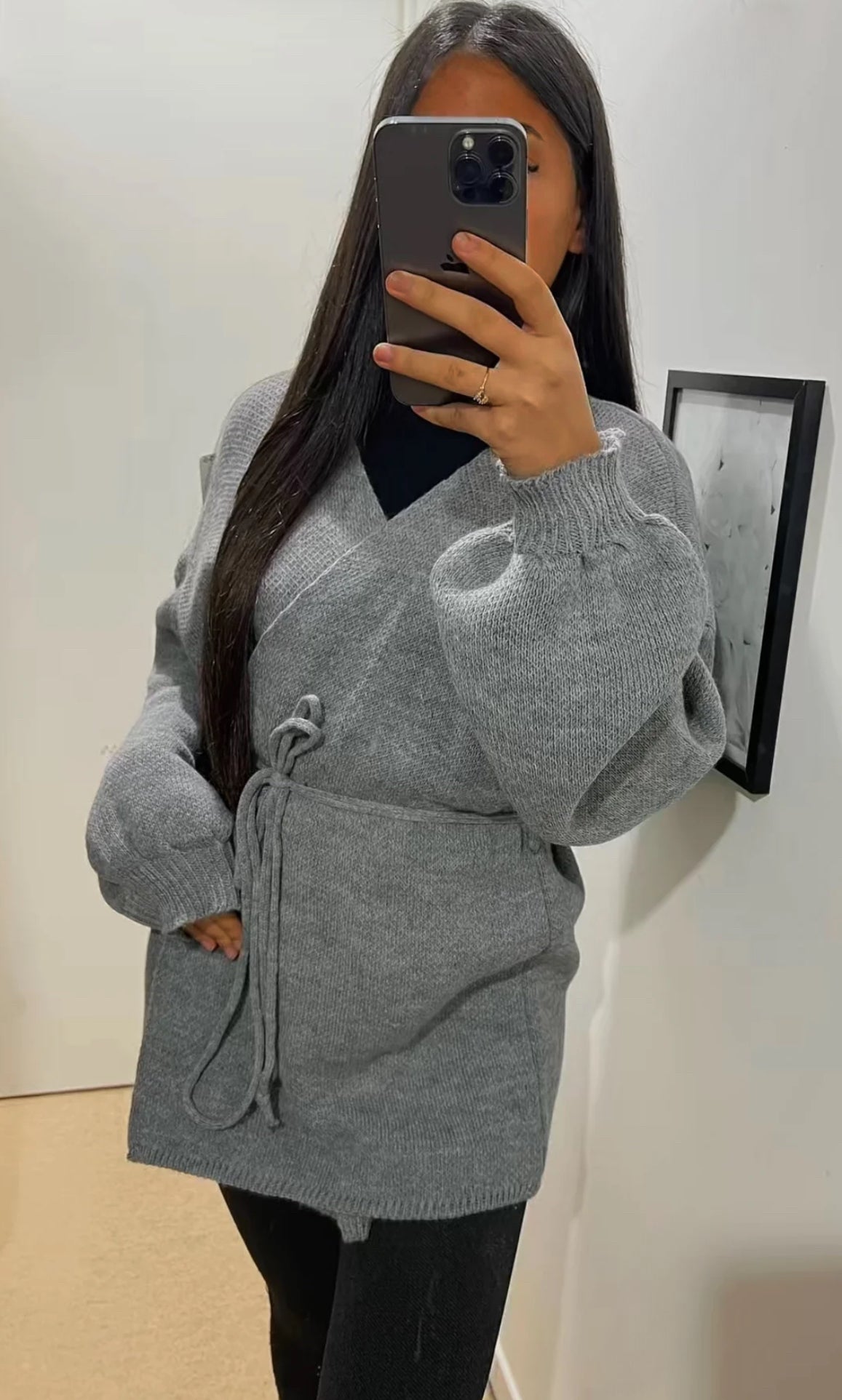 GILET CACHE CŒUR GRIS