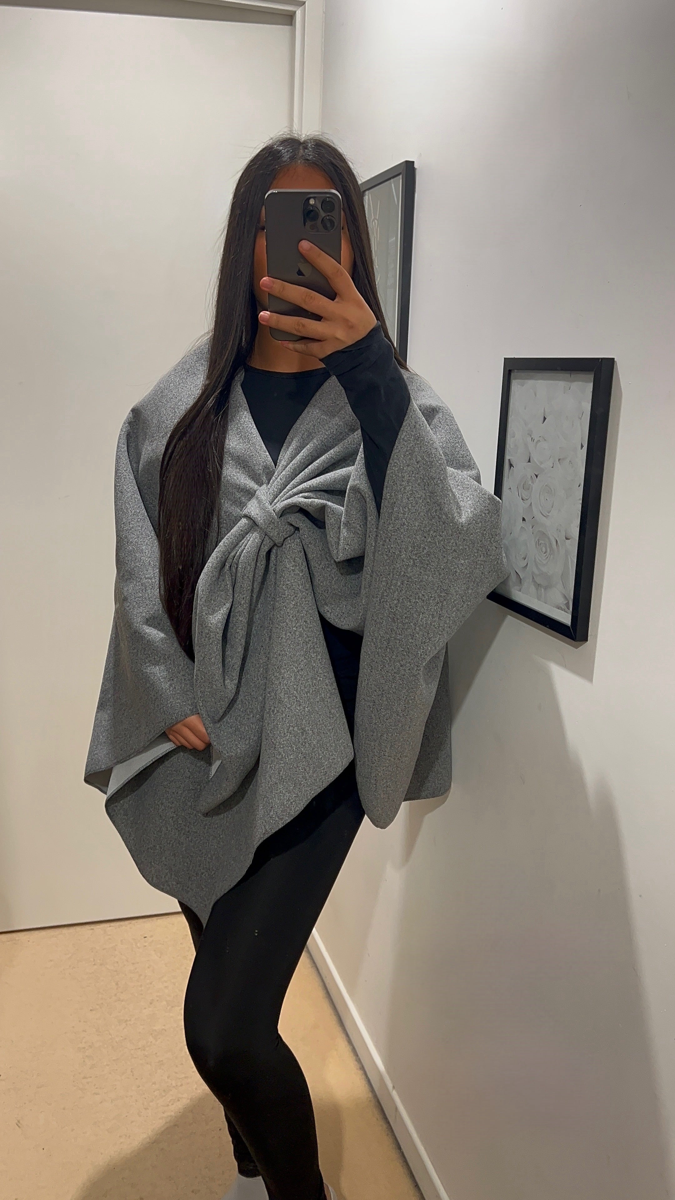 PONCHO GRIS