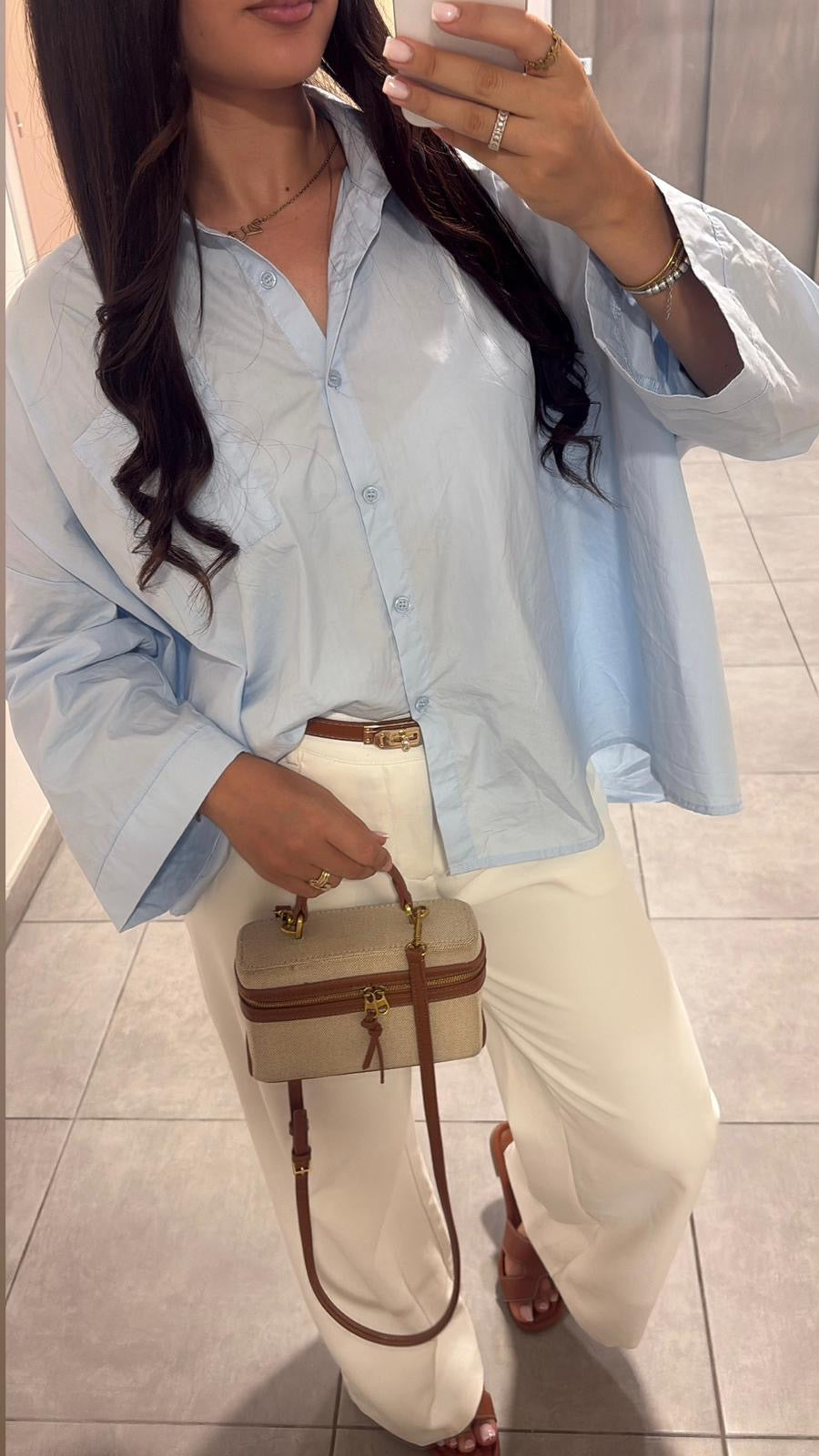 CHEMISE OVERSIZE BLEUE