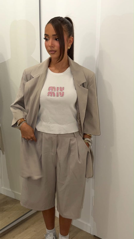 ENSEMBLE BERMUDA TAUPE