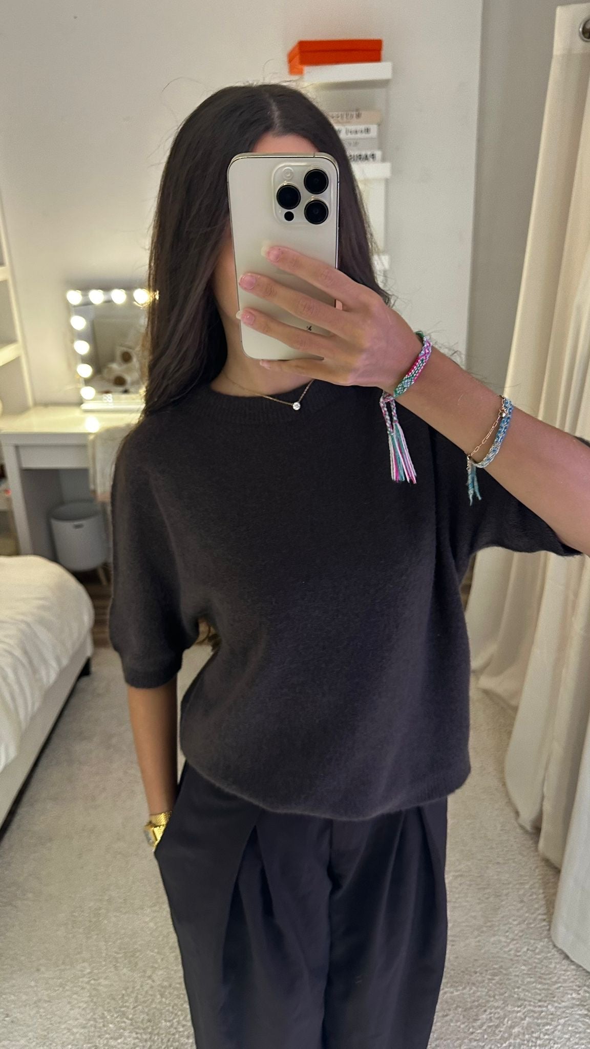 T SHIRT PULL MARRON