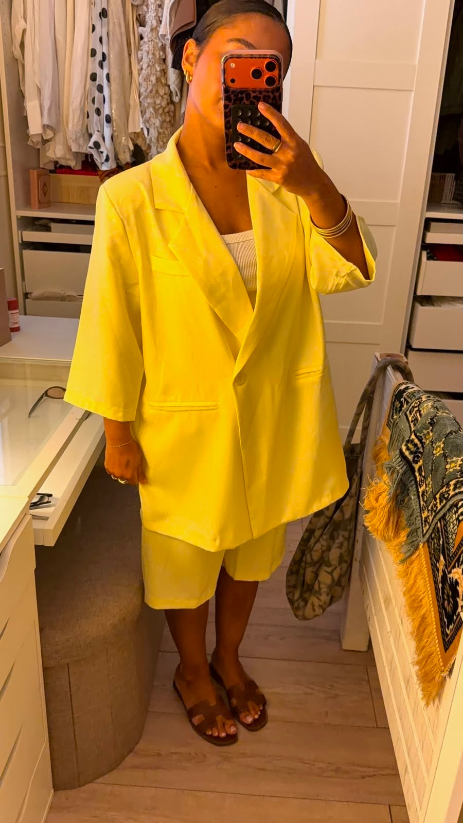 ENSEMBLE BERMUDA JAUNE