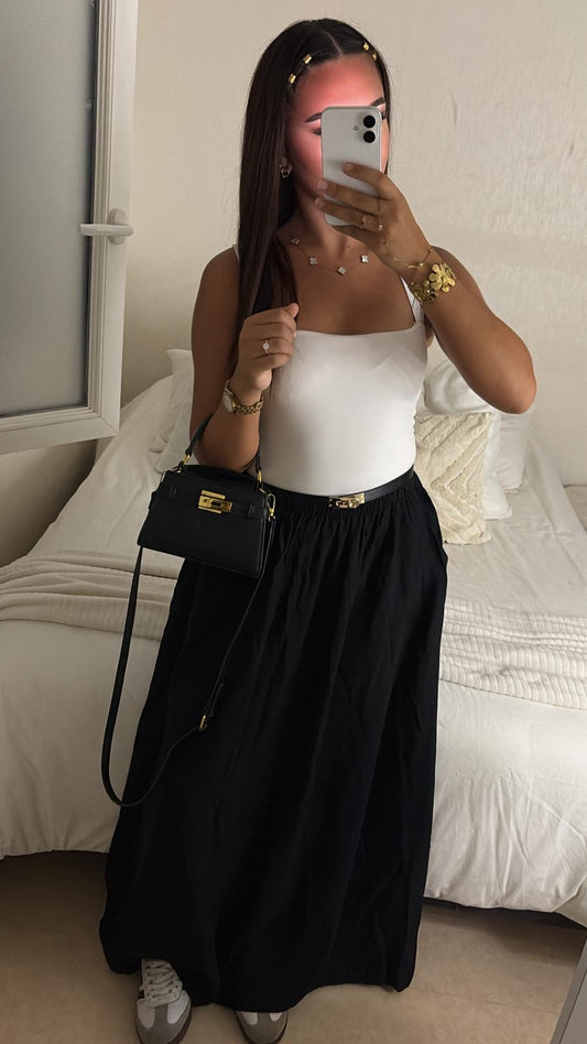 JUPE À POCHES NOIRE