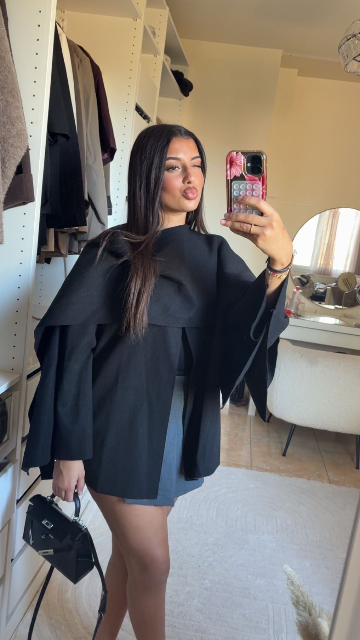 PONCHO CAPE NOIR