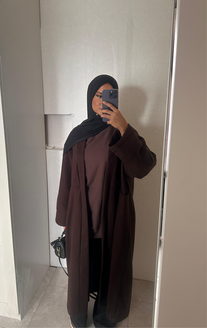 MANTEAU OVERSIZE MARRON