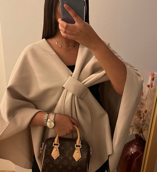 BEIGE PONCHO