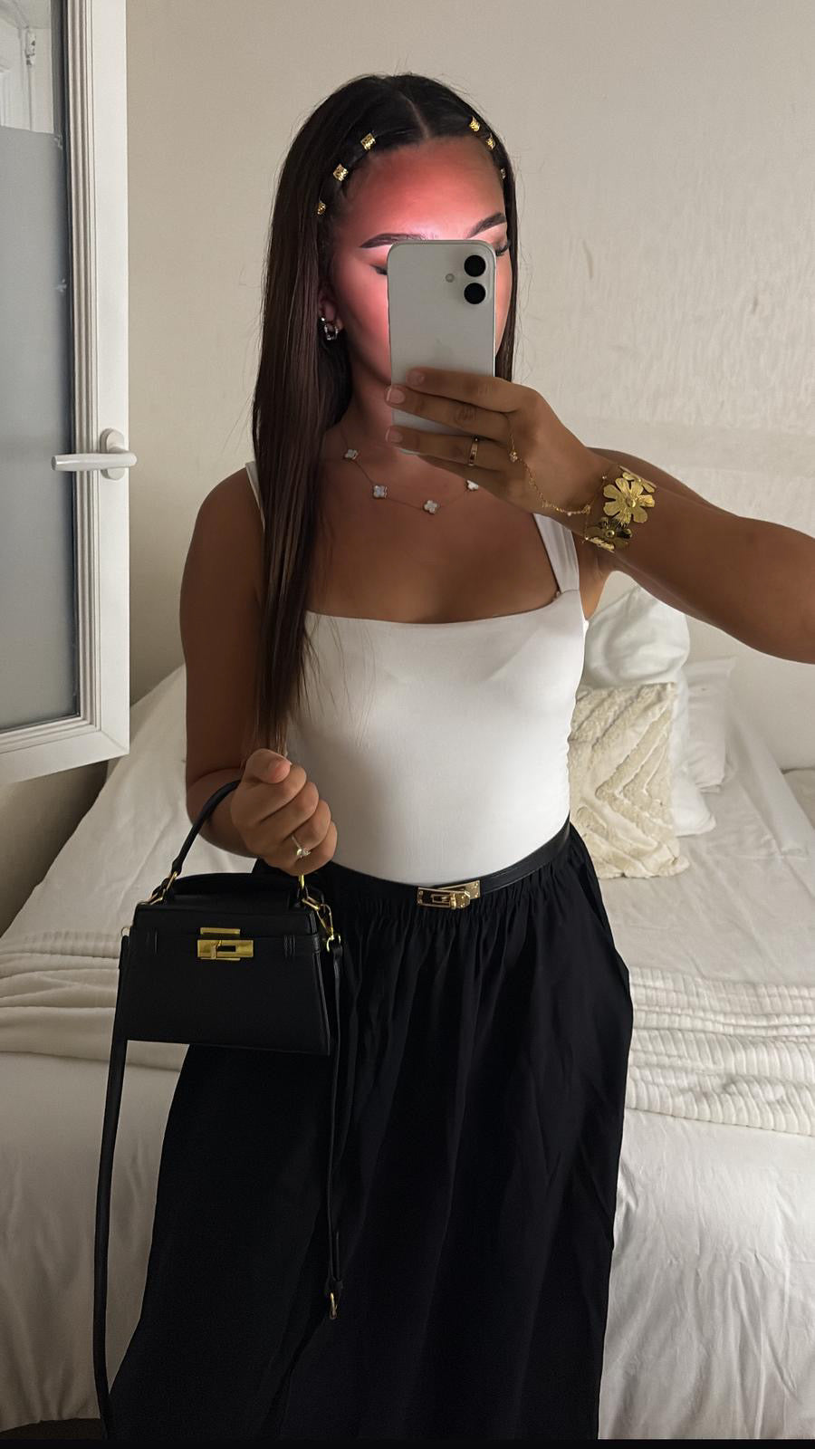 BLACK SKIRT WITH POCKETS