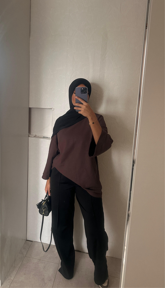 T SHIRT OVERSIZE MARRON