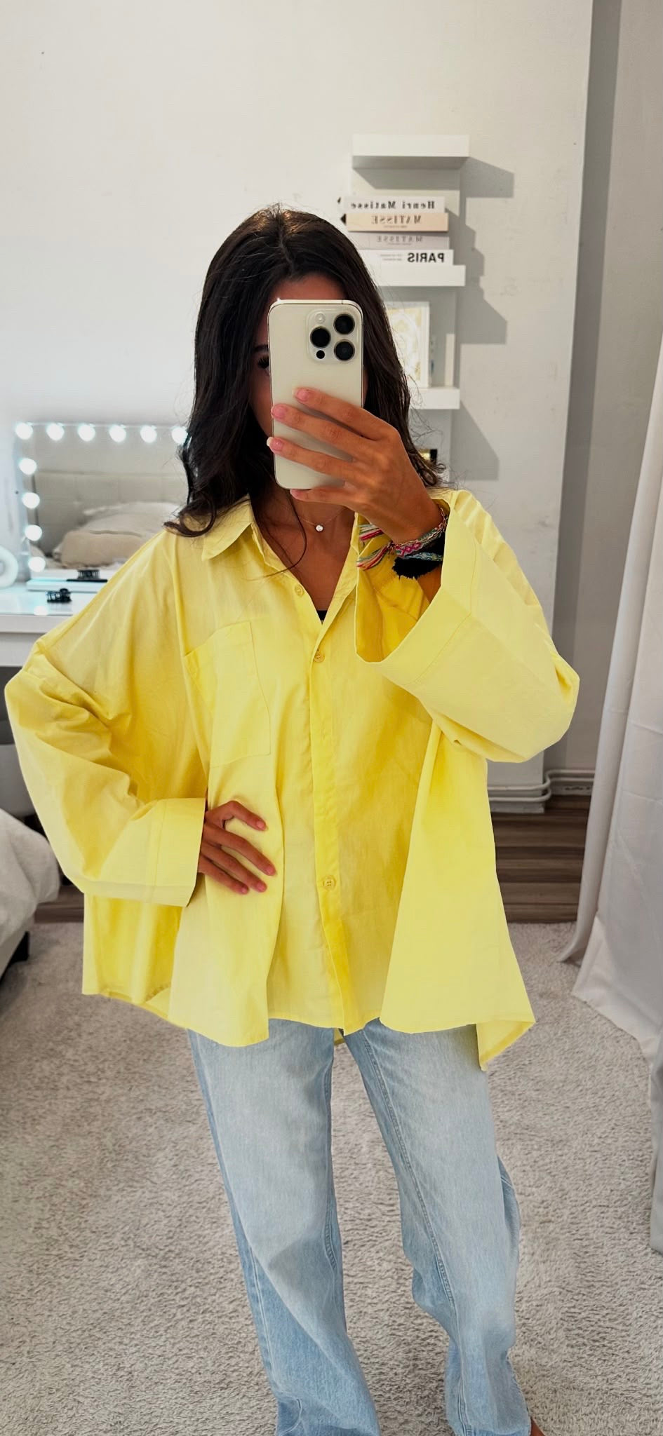 CHEMISE OVERSIZE JAUNE
