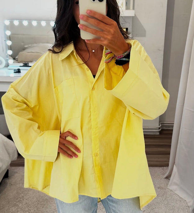 CHEMISE OVERSIZE JAUNE