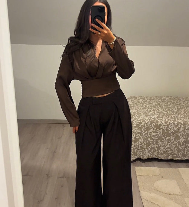 PANTALON CLASSE MARRON