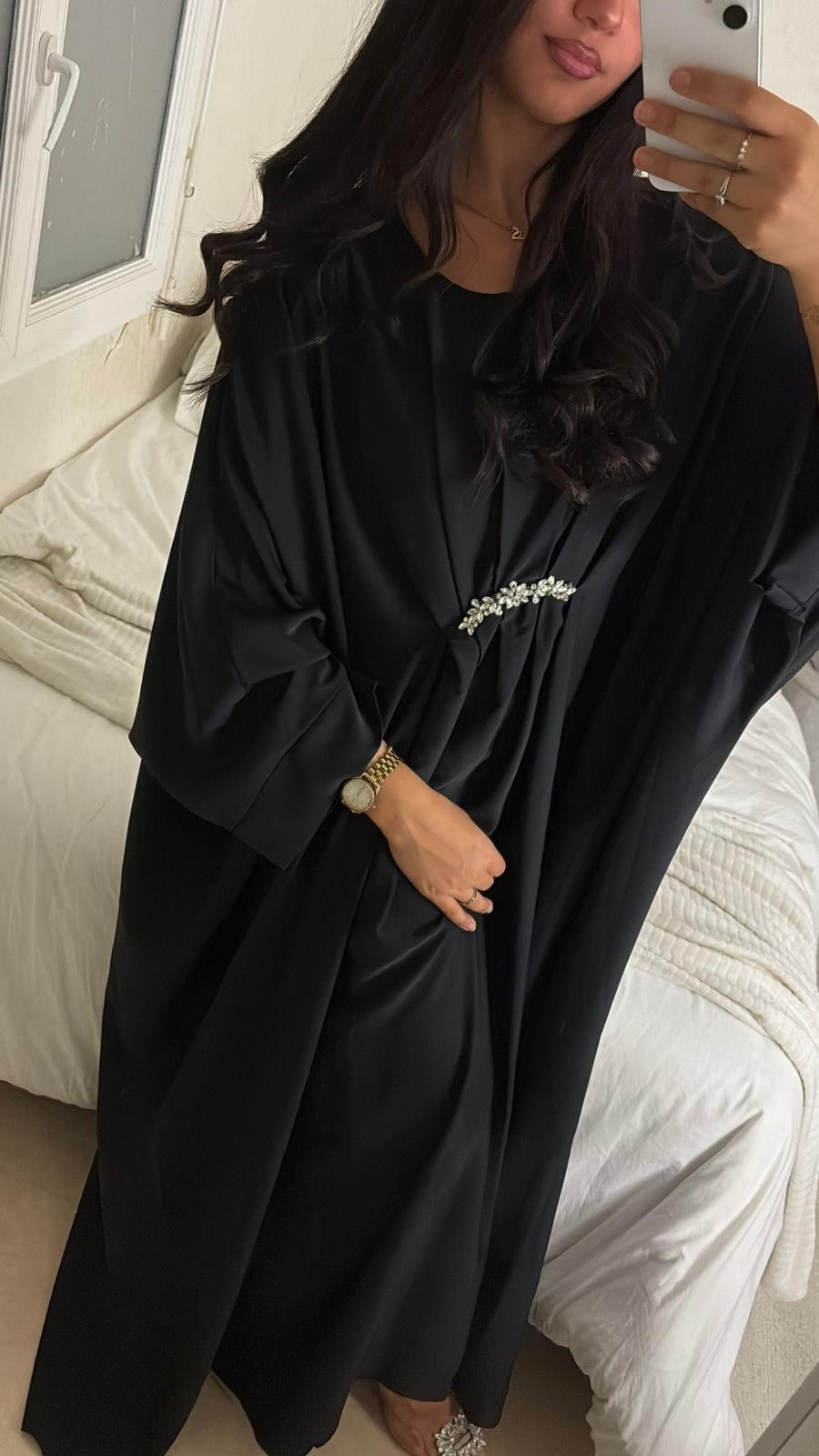ABAYA DIADÈME NOIRE