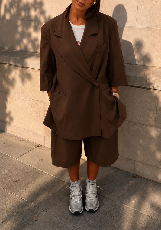 ENSEMBLE BERMUDA MARRON