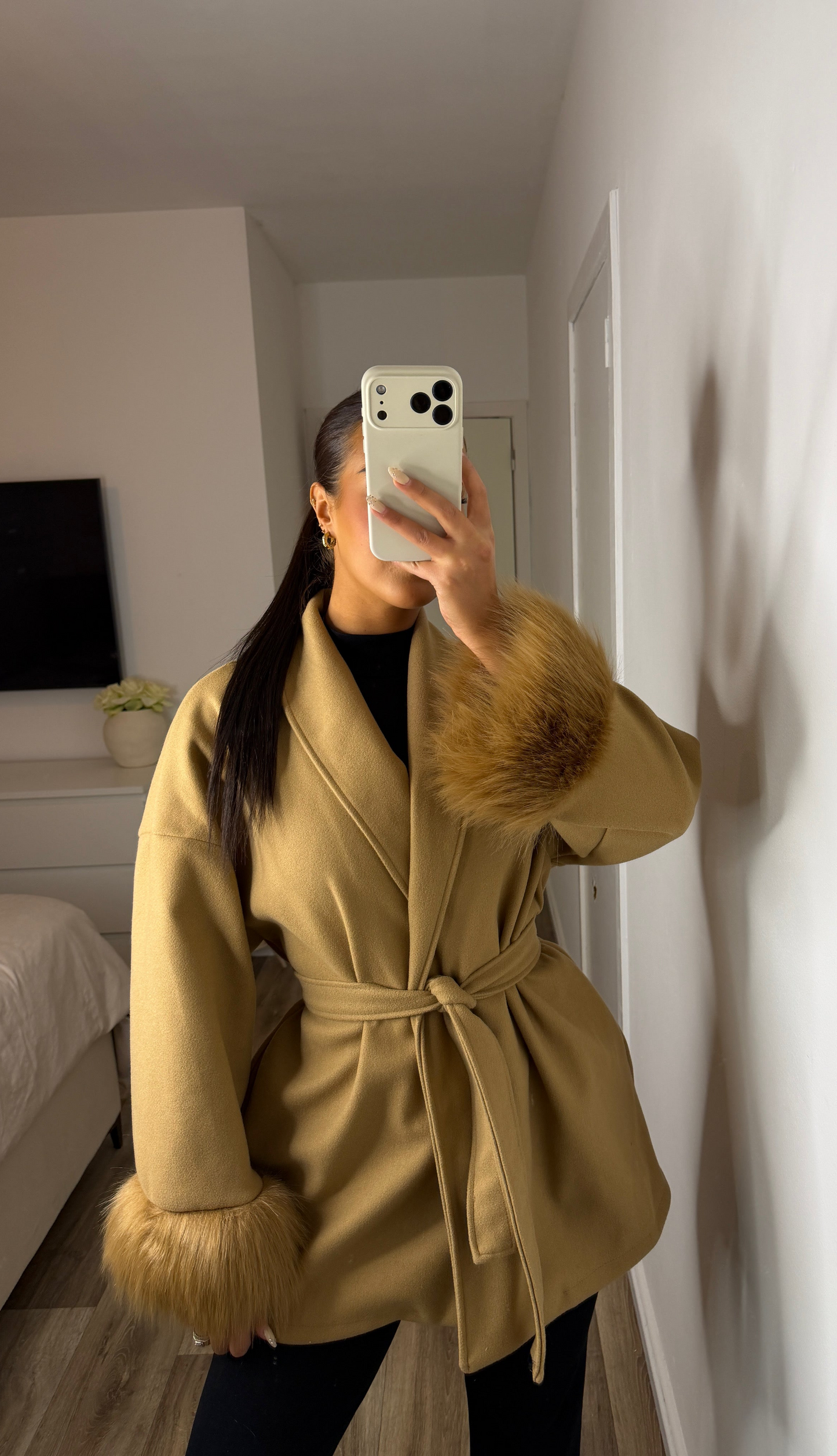 CAMEL FUR JACKET