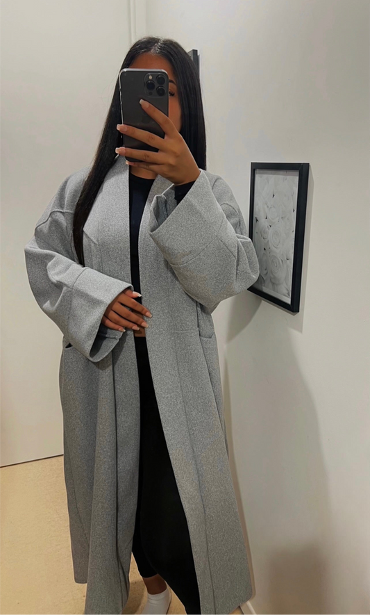 MANTEAU OVERSIZE GRIS ( livraison à partir du 30 Août )