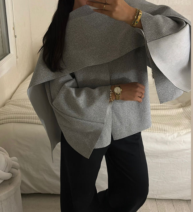 PONCHO CAPE GRIS