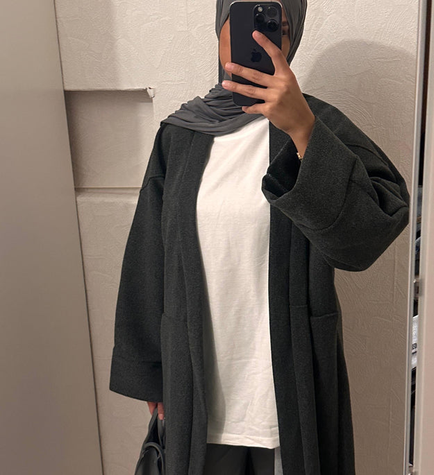 OVERSIZED DARK GREY COAT