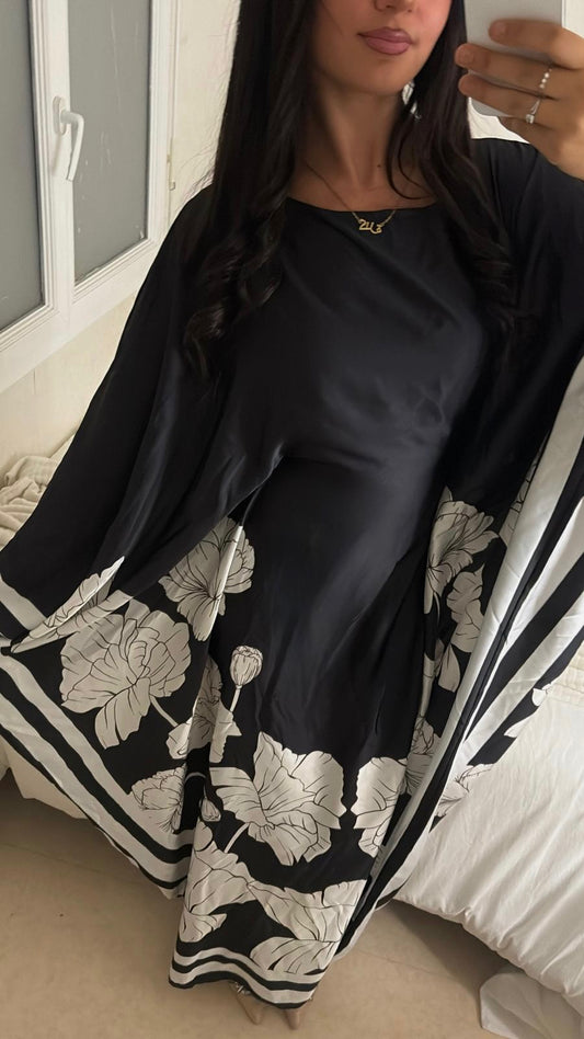ABAYA FLEUR NOIRE
