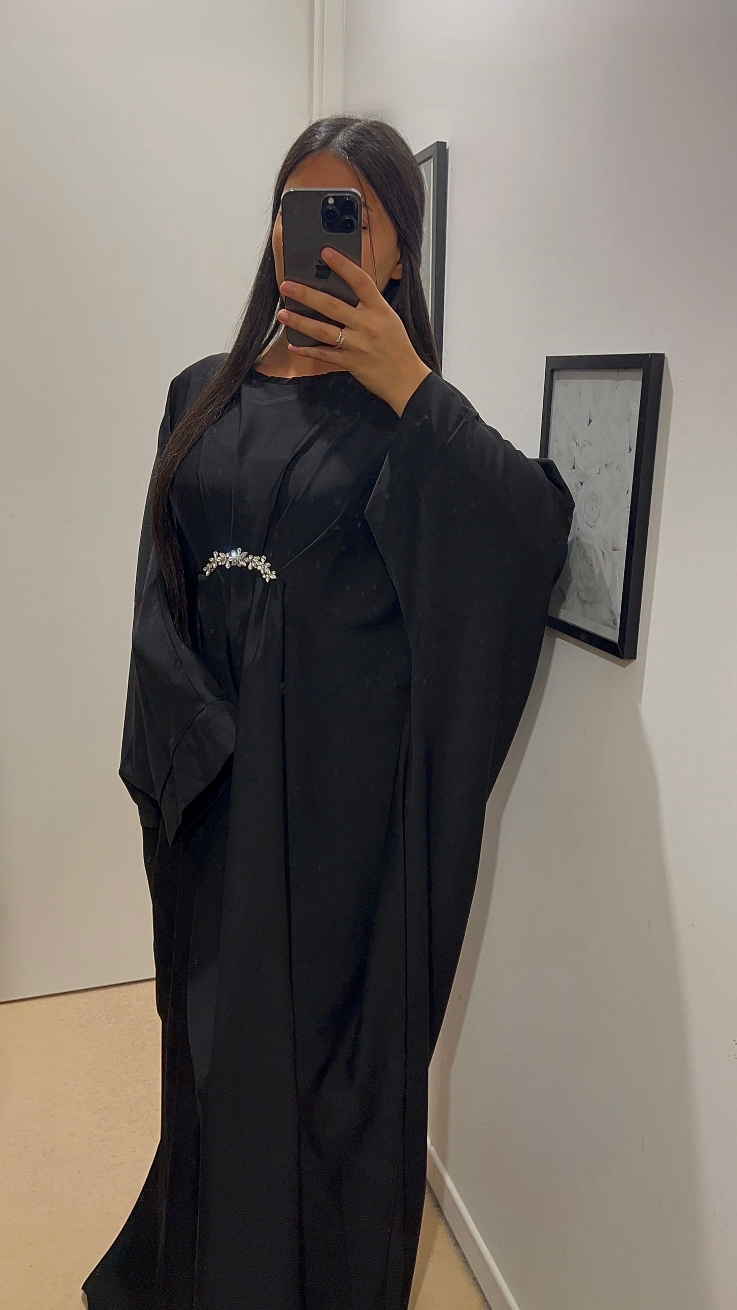 ABAYA DIADÈME NOIRE