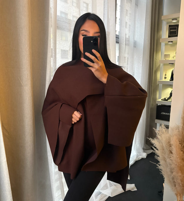 PONCHO CAPE MARRON