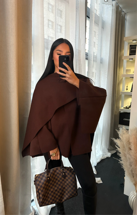 PONCHO CAPE MARRON