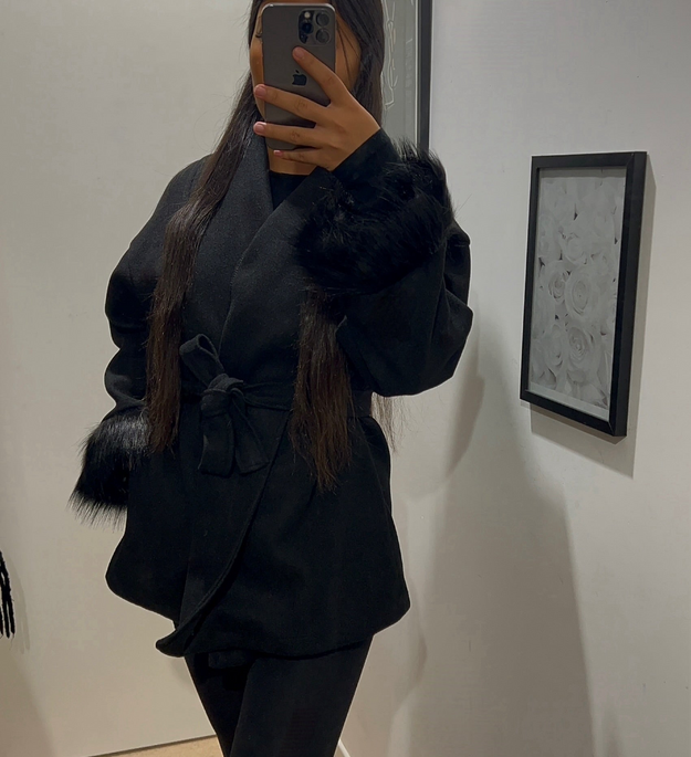 BLACK FUR JACKET