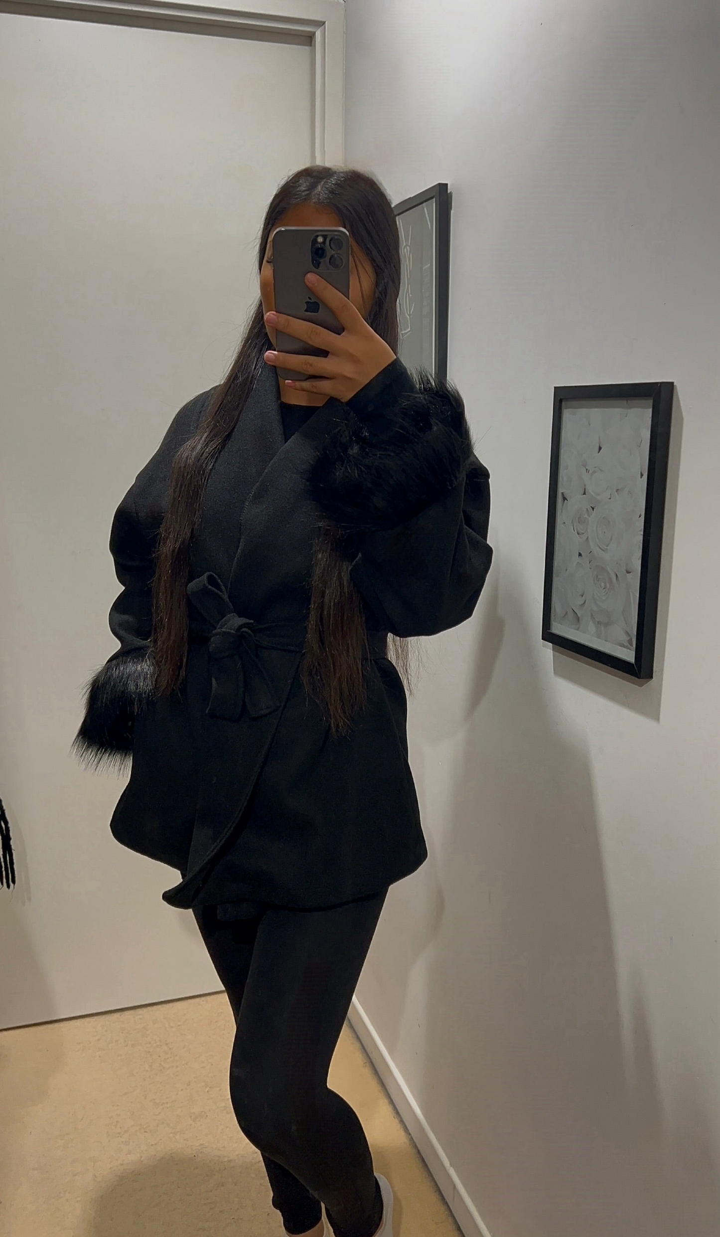 BLACK FUR JACKET