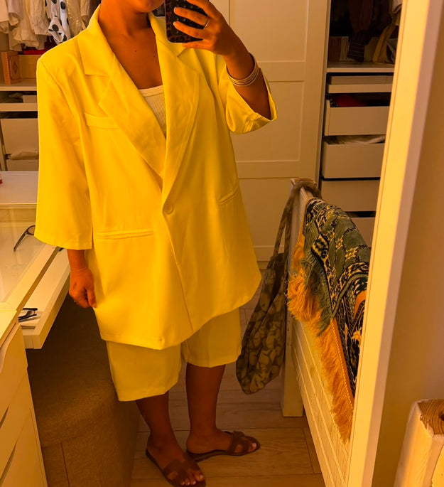 ENSEMBLE BERMUDA JAUNE