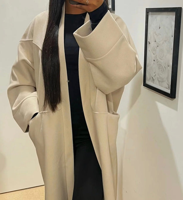 BEIGE OVERSIZED COAT