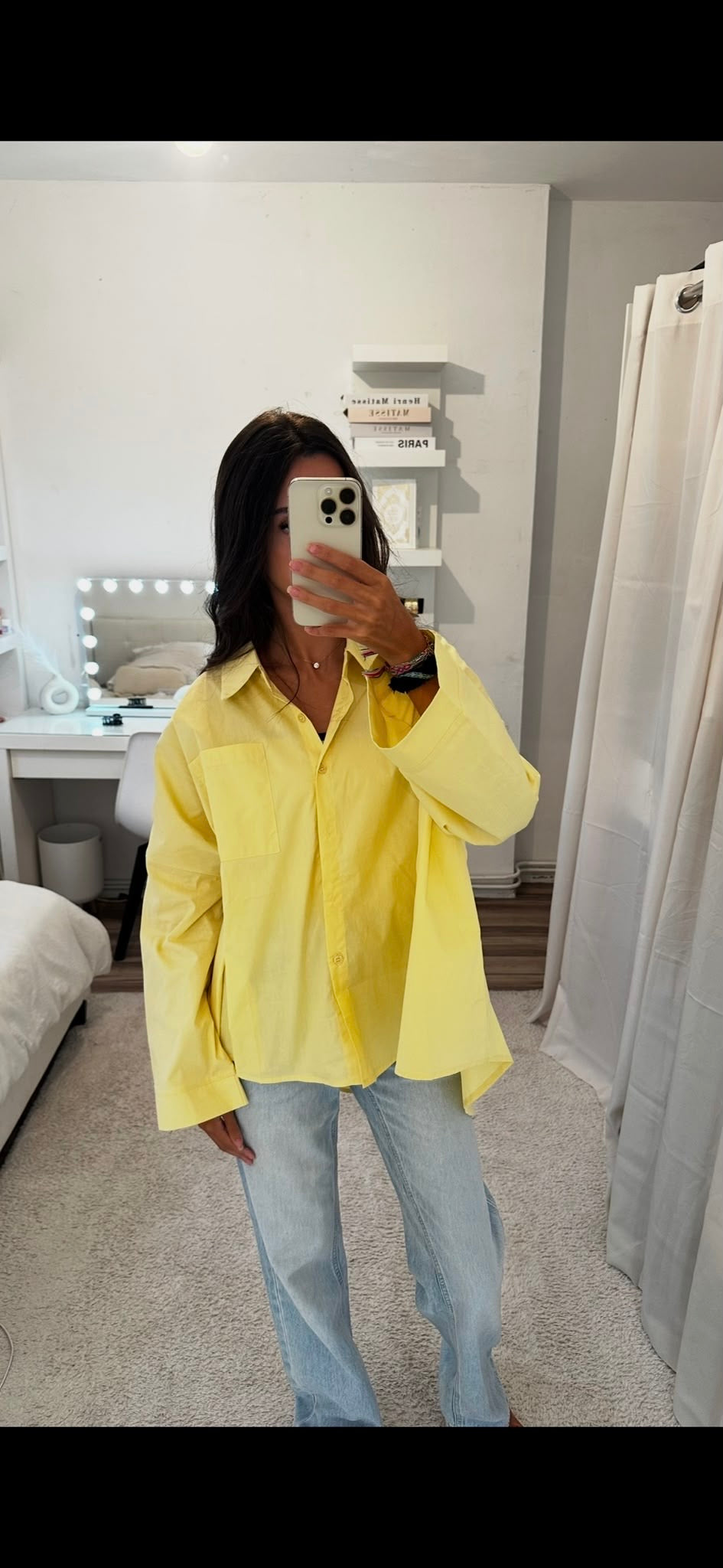CHEMISE OVERSIZE JAUNE