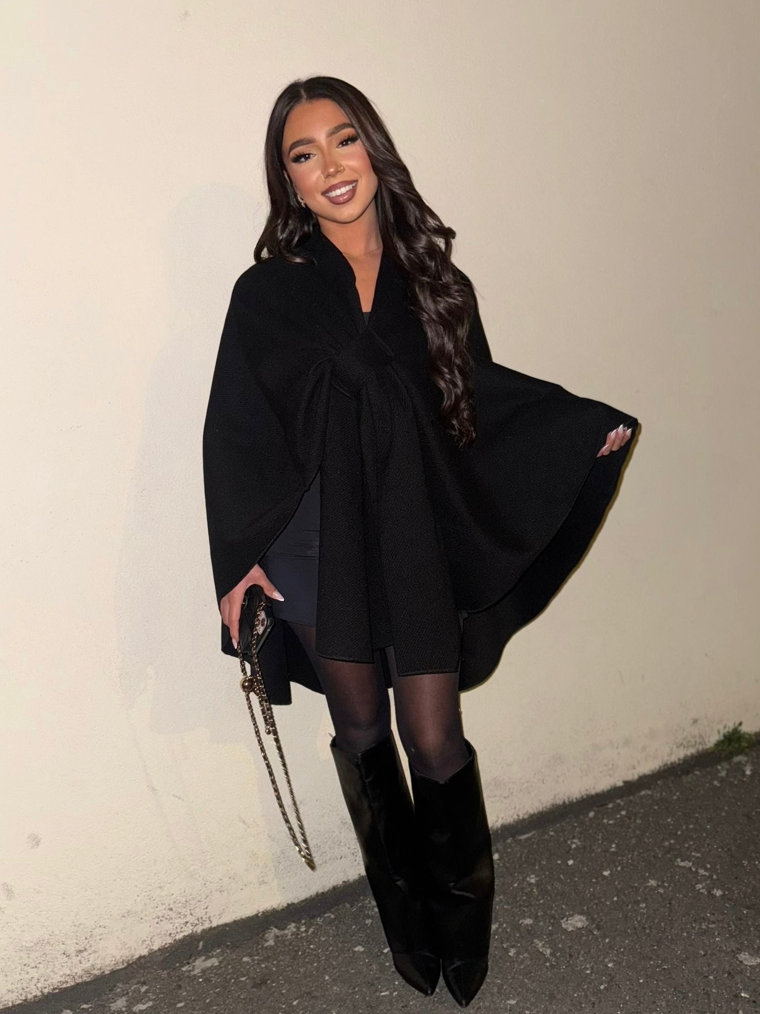 BLACK PONCHO
