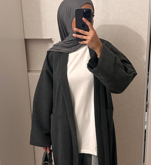 OVERSIZED DARK GREY COAT