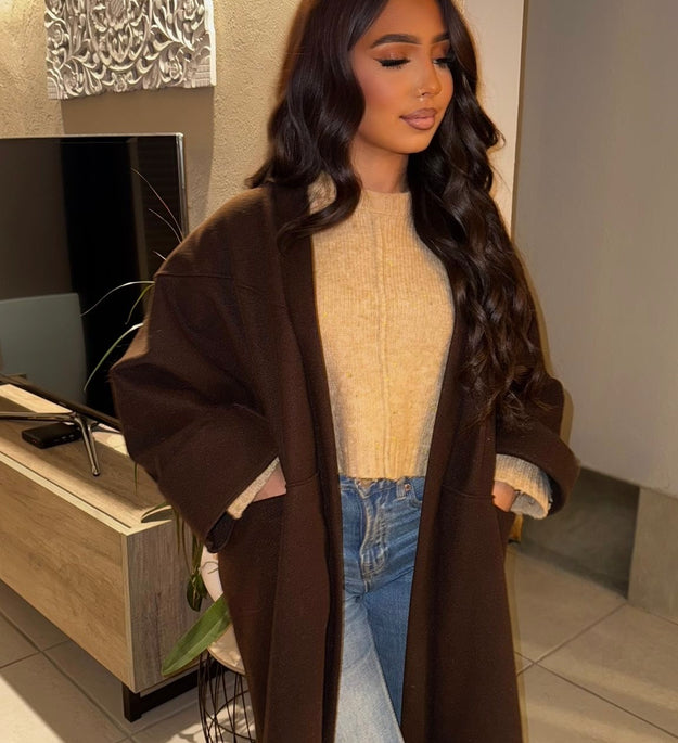 OVERSIZED BROWN COAT