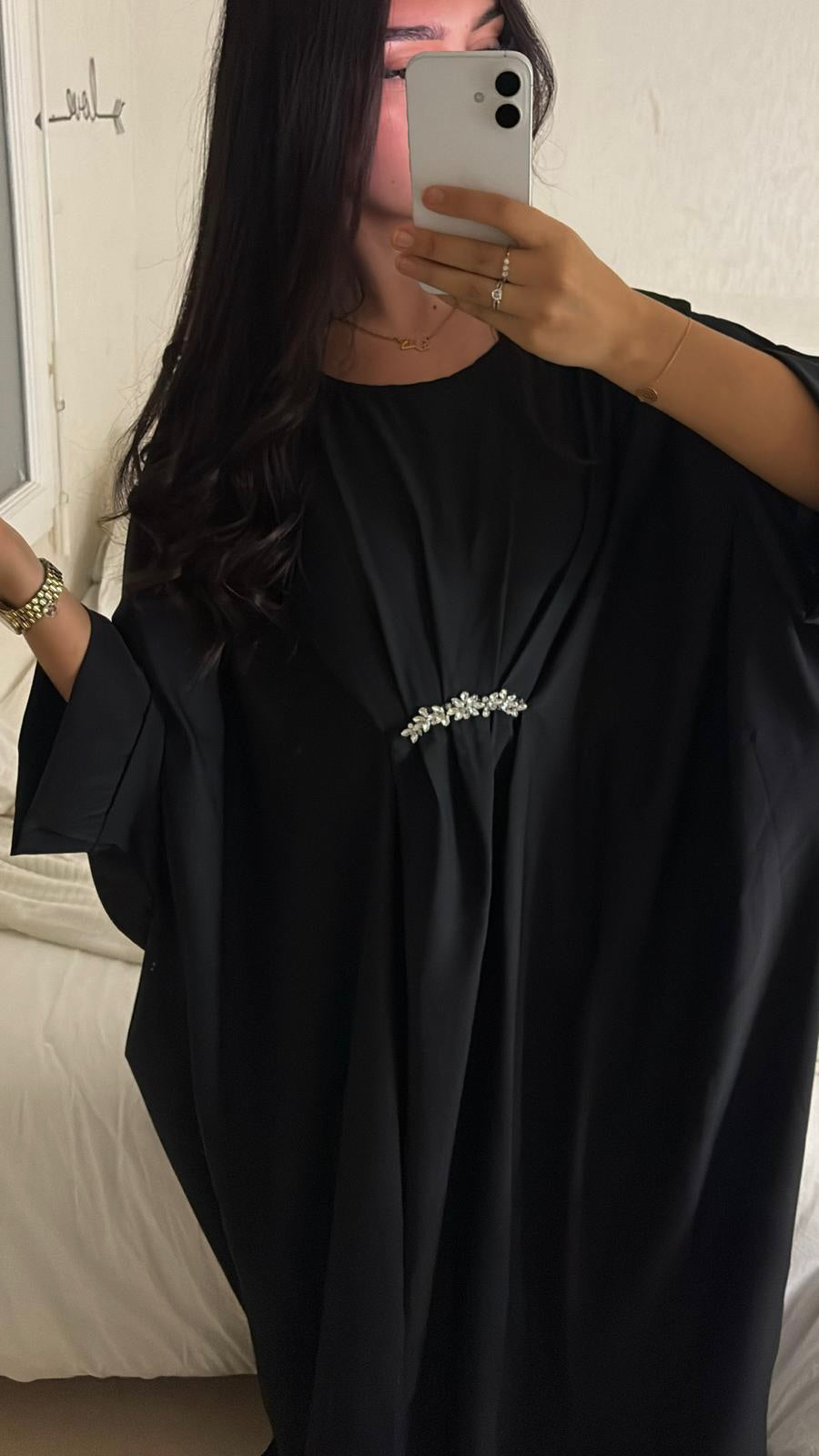 ABAYA DIADÈME NOIRE