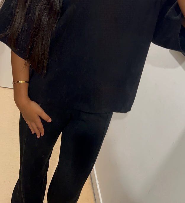PANTALON EN MAILLE NOIR