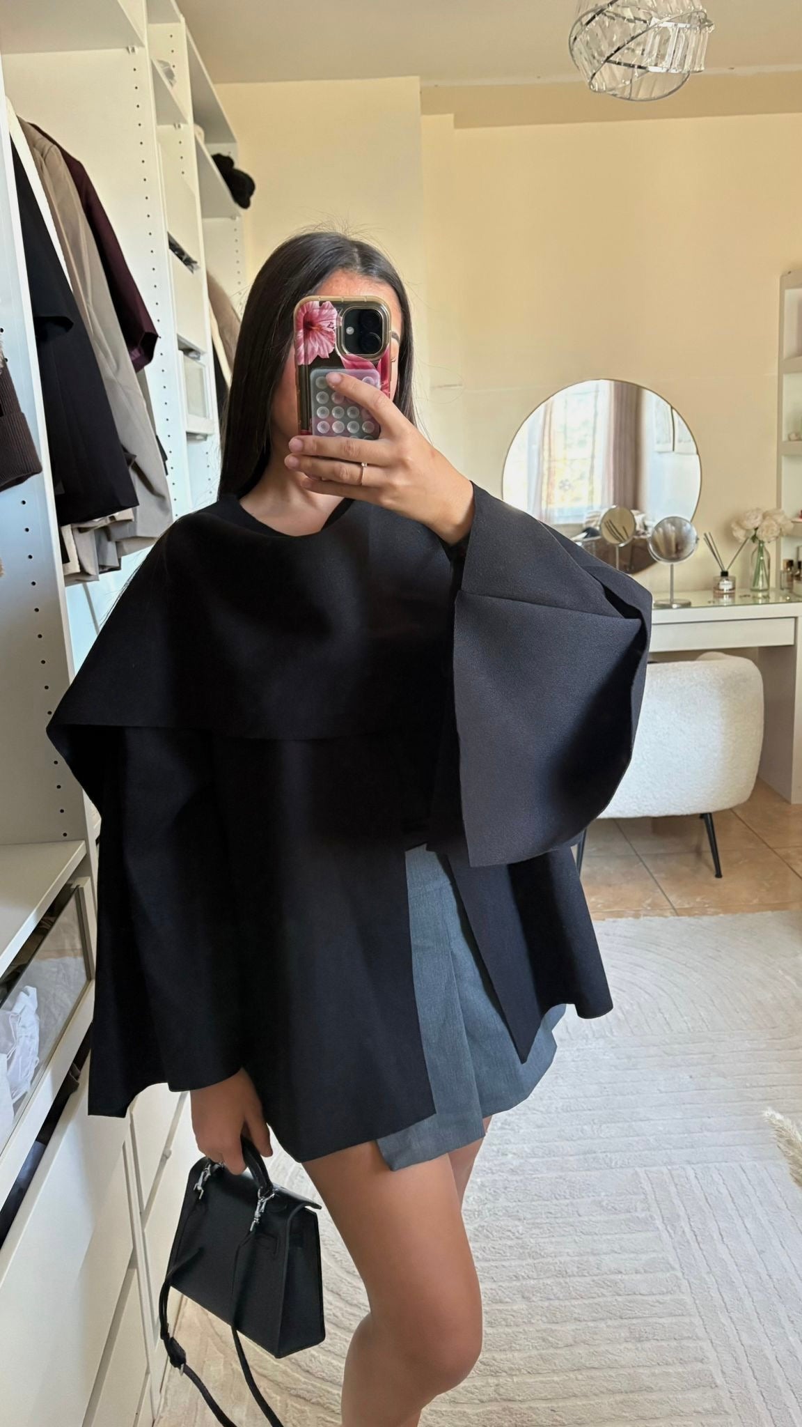 PONCHO CAPE NOIR