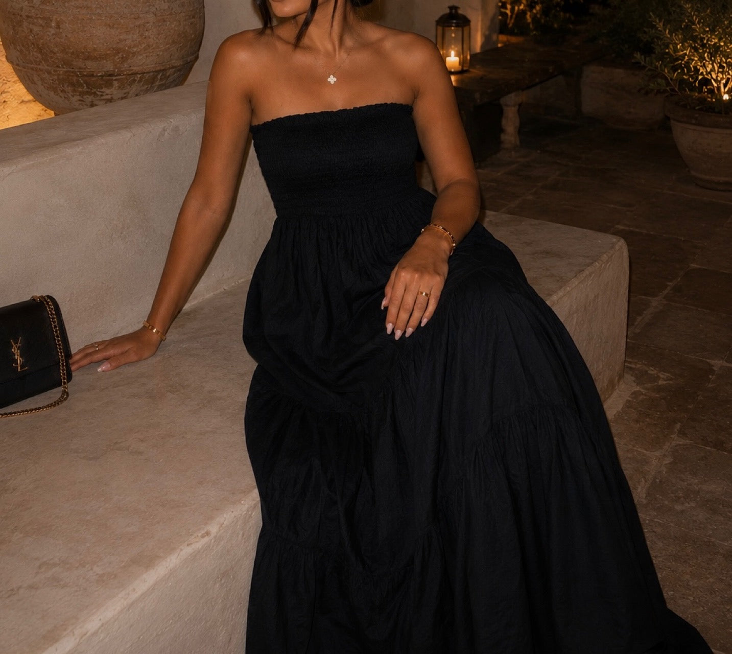 ROBE BUSTIER NOIRE