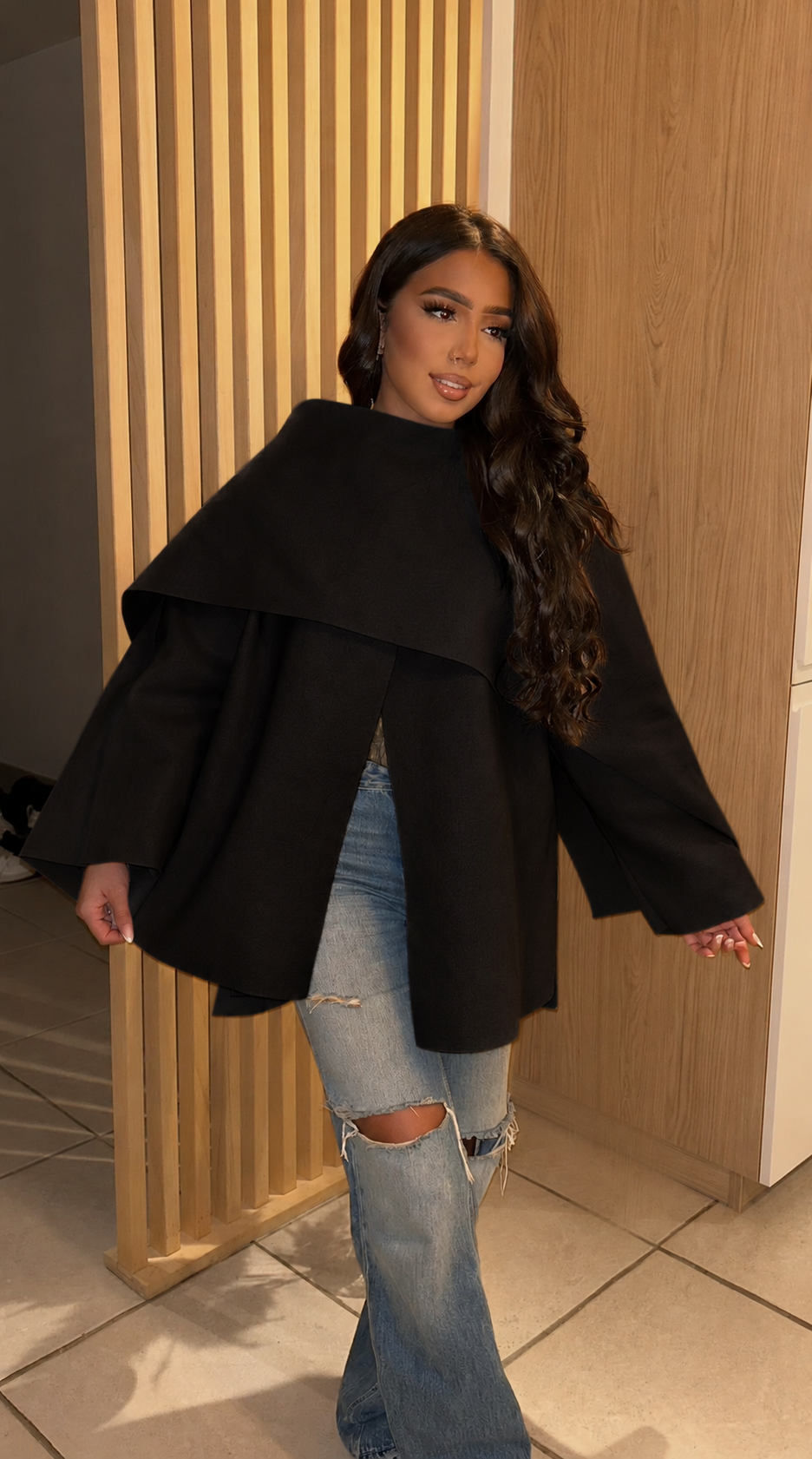 PONCHO CAPE NOIR